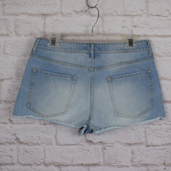 Forever 21 Denim Jean Button-Fly Cut-Off Shorts - Picture 2 of 8